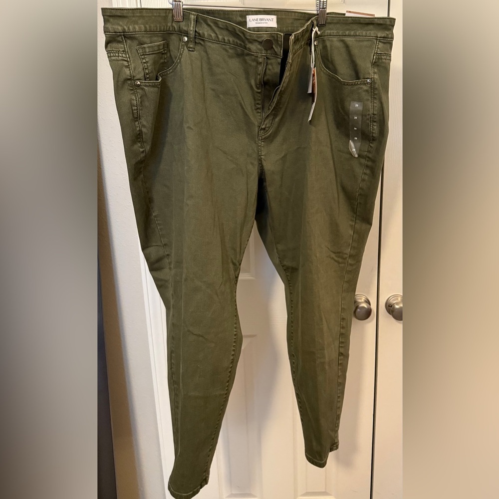 Lane Bryant Olive Skinny Jeans